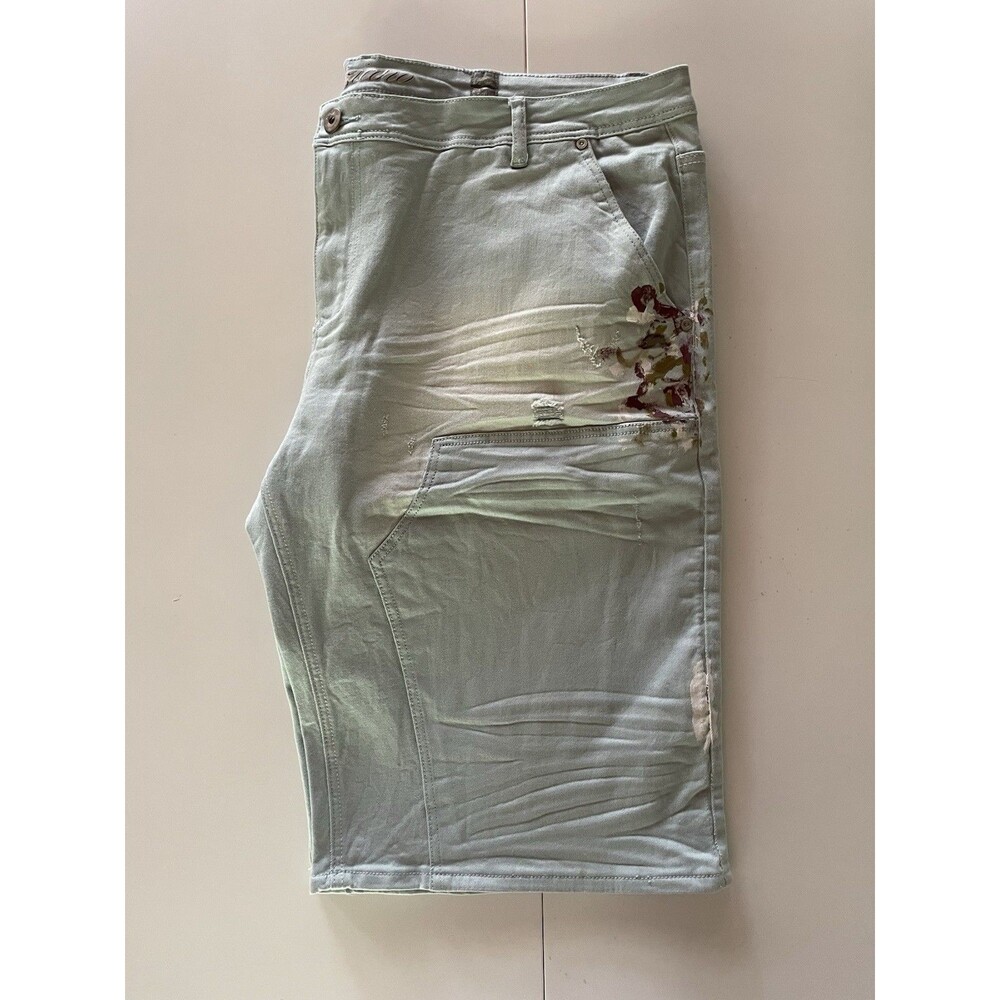 Men’s A. Tiziano Denim Paint Splatter Shorts / Jorts - Size 46